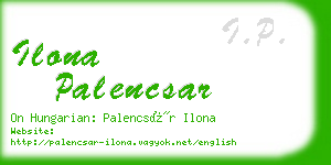 ilona palencsar business card